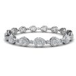 Pear Shape Halo 9 Carat Diamond Bracelet BRHAPS Discount