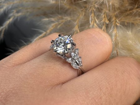 Rosa  Round Cut and Marquise Diamond Shoulder Engagement Ring Online