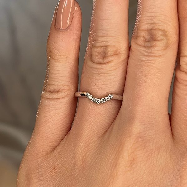 Mina  Dainty U Shaped 0.10ct Diamond Eternity Ring ET56 on Sale