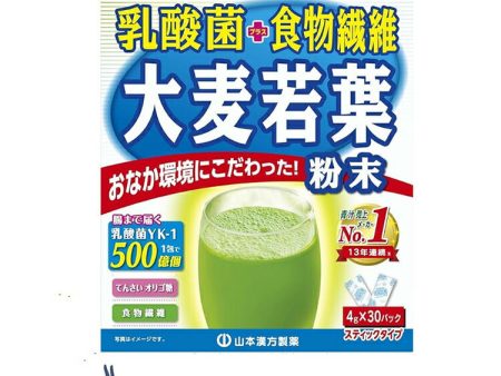 Yamamoto Kampo Lactic Acid Bacteria Plus Barley Leaf Powder 4g x 30 packets (Barley Leaf), Green Juice with Lactic acid bacteria for Strong Body For Discount