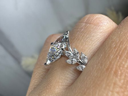 Valerina  Marquise Cut 3 Carat Diamond Shoulder Engagement Ring Sale