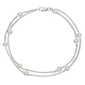 Diamond Double Chain Bracelet For Discount