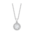 Round Cut Halo Diamond Pendant Sale