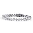 Round Brilliant Diamond 3 Prong Bracelet BR45512 Cheap