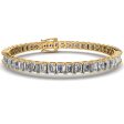 Baguette Emerald Cut 13 Carat Diamond Bracelet BREC1 Online Sale