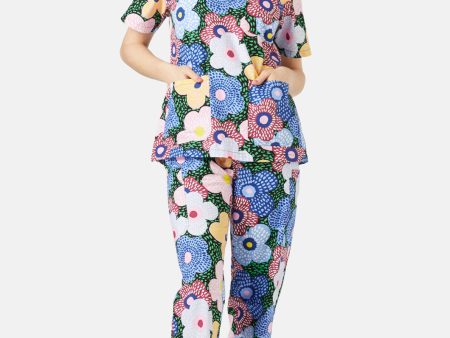 Flower Carnival Scrub Set Online Sale