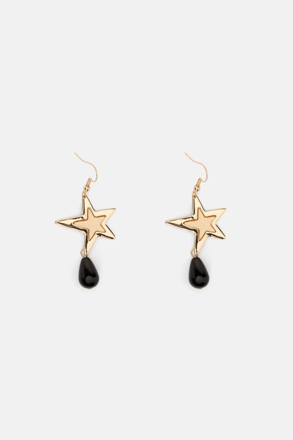 Golden Love Star Earrings Hot on Sale