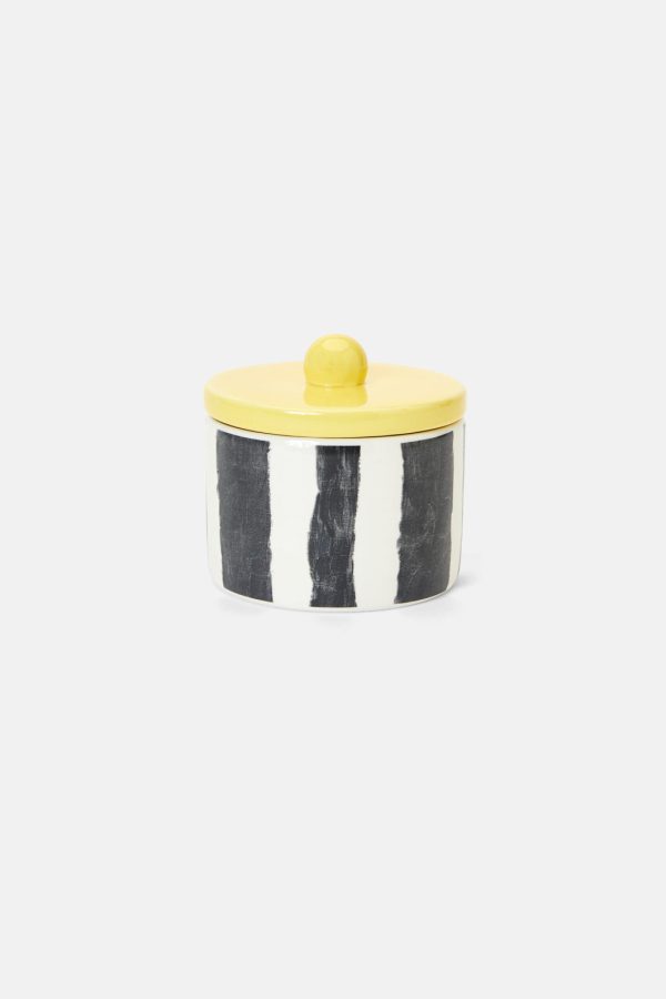 Stripe Ceramic Cannister Sml For Discount