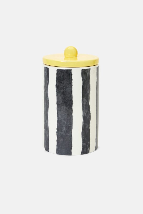 Stripe Ceramic Cannister Lge Online