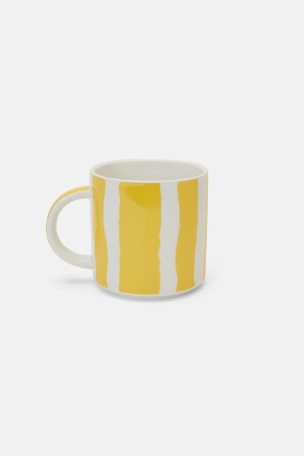 Stripe Yellow Mug Hot on Sale