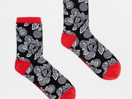 Spotless Flower Socks Cheap