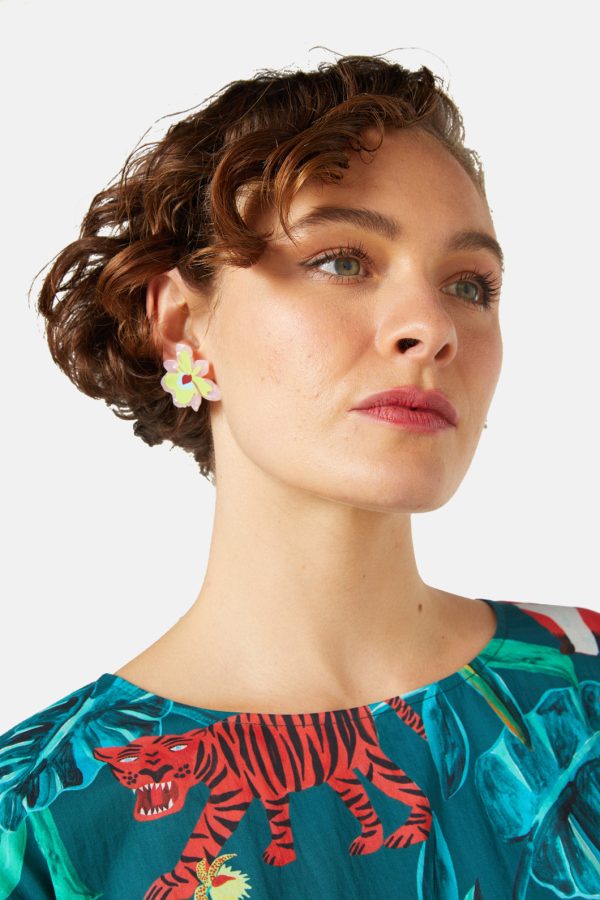 Anamalia Orchid Earrings Cheap