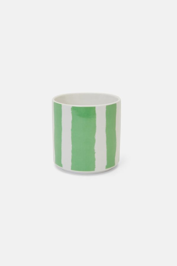 Stripe Green Mug For Discount