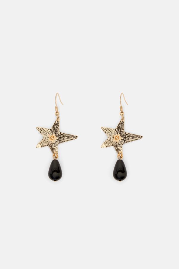 Golden Love Star Earrings Hot on Sale