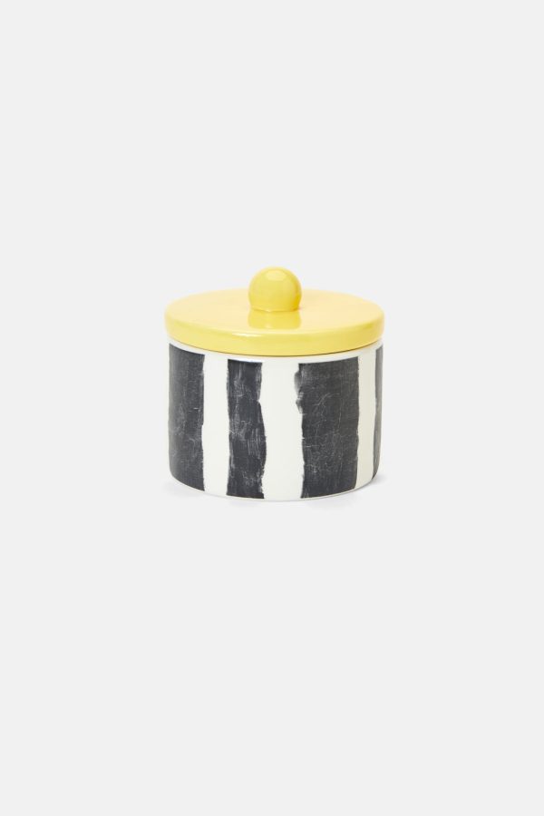 Stripe Ceramic Cannister Sml For Discount