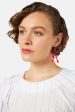 Red Ribbon Earrings For Cheap