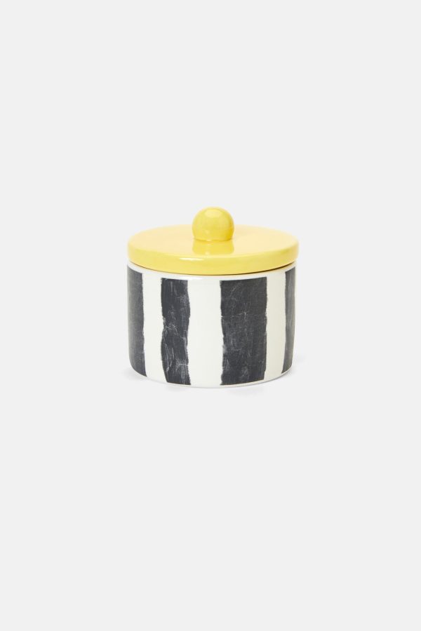 Stripe Ceramic Cannister Sml For Discount