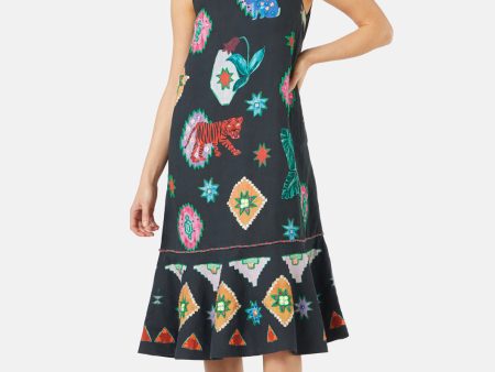 Animalia Embroidery Dress For Cheap