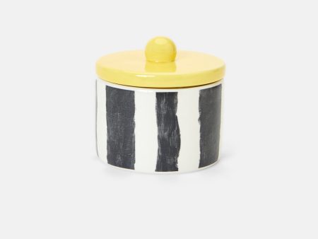 Stripe Ceramic Cannister Sml For Discount