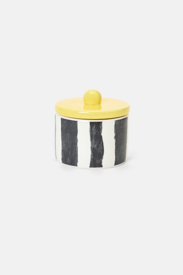 Stripe Ceramic Cannister Sml For Discount