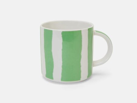 Stripe Green Mug For Discount