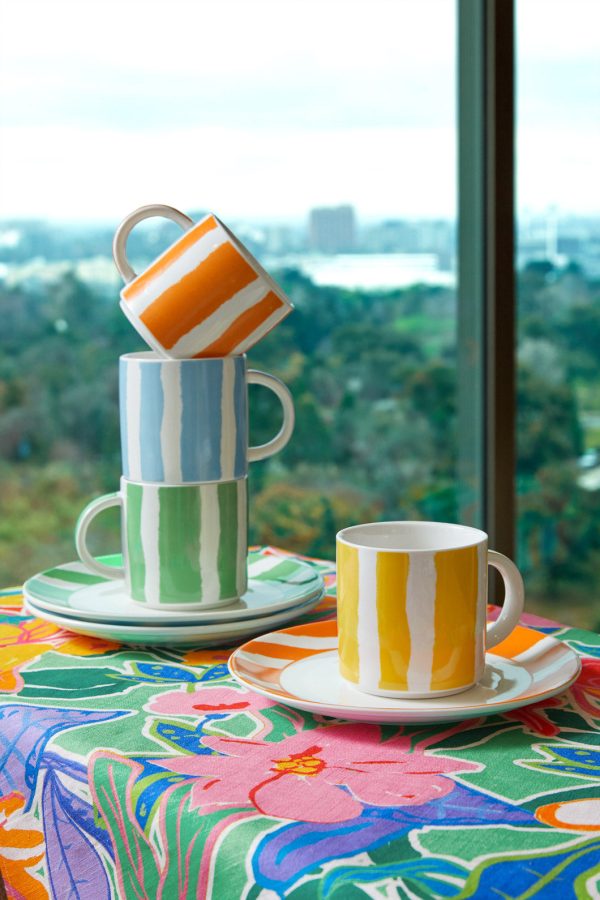 Stripe Yellow Mug Hot on Sale