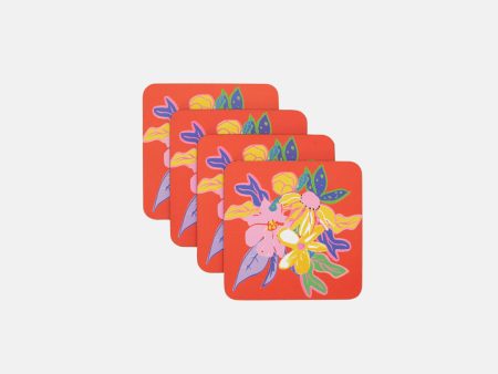 Bouquet Coaster Set 4 Online now