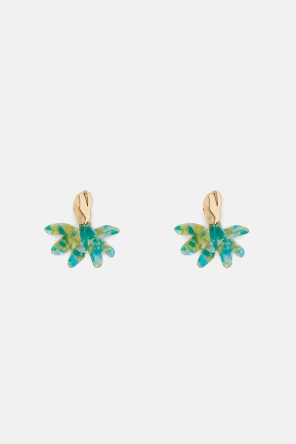 Paper Patch Green Earrings Cheap