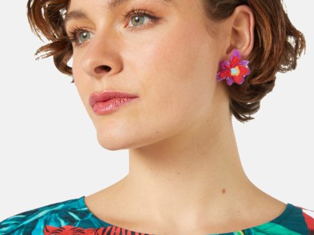 Anamalia Orchid Earrings Cheap